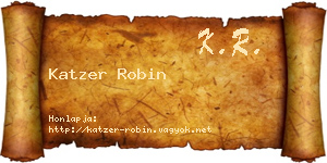 Katzer Robin névjegykártya